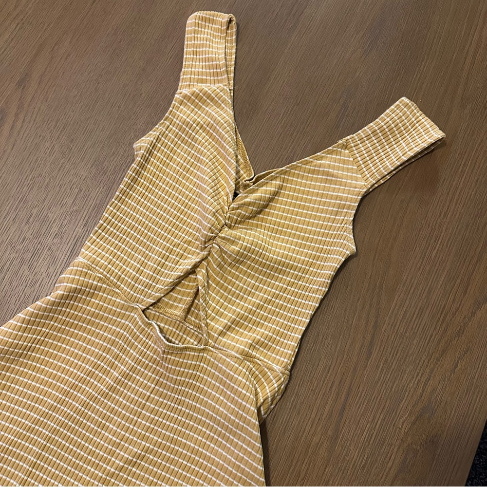Abercrombie & Fitch Yellow Gingham Mini Dress - Picture 2 of 3